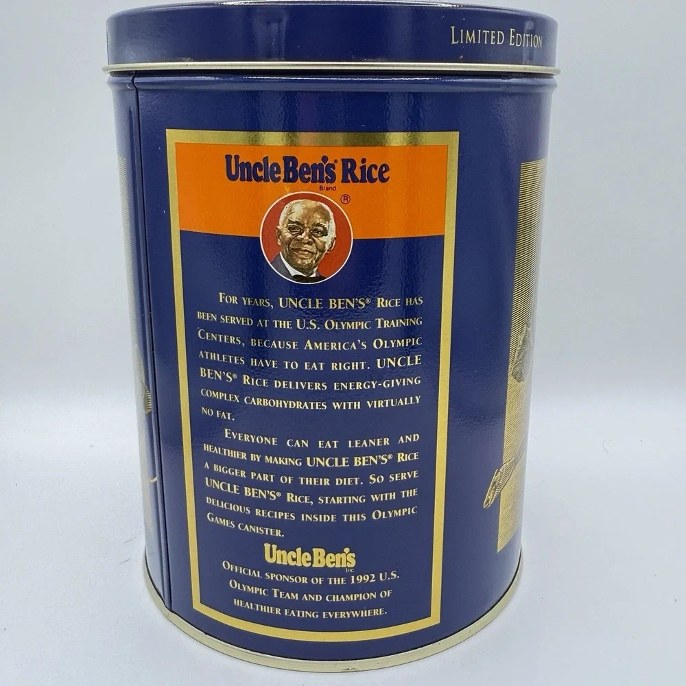 Vintage Uncle Ben's Rice 1992 U.S. Winter Olympics Limited Edition‎ Tin (Empty)